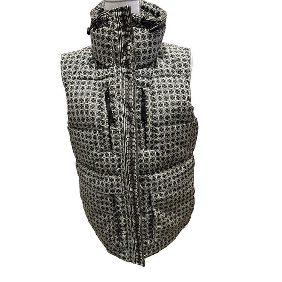 Max Studio London Womens Puffer Vest Size Small Green Black Pockets $188 - Picture 3 of 14